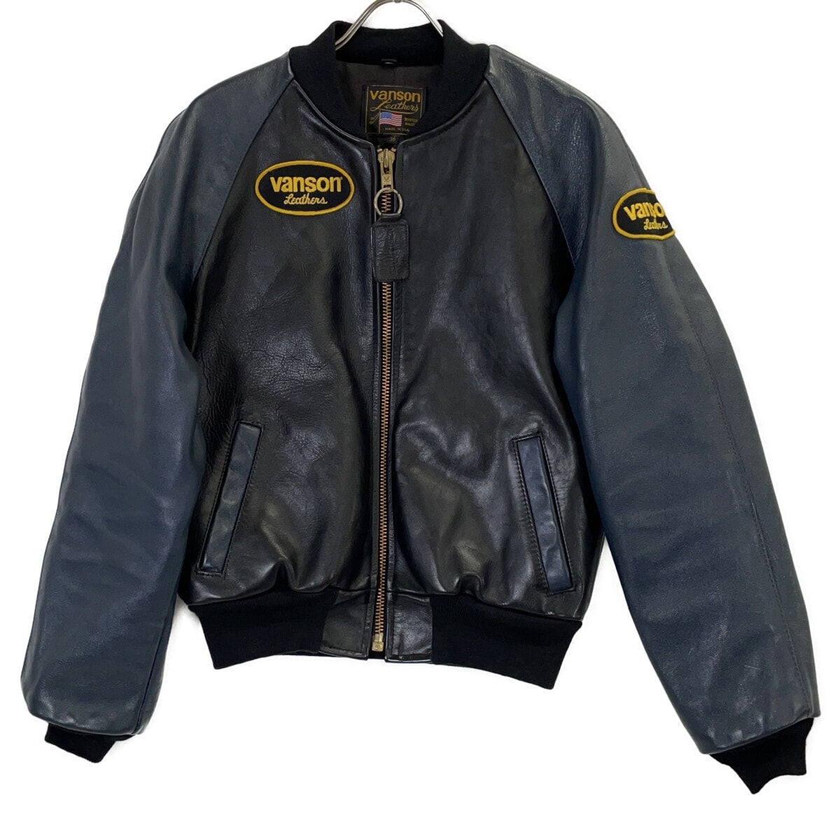 バンソン 【美品】42542 TJV オールレザー スタジャン 36