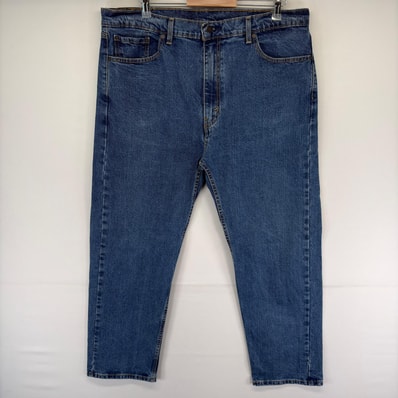 古着 リーバイス Levi's デニム パンツ 505 5ポケット 大きいサイズ ジップフライ ジーンズ ジーパン w40 L30 ブルー系 メンズ