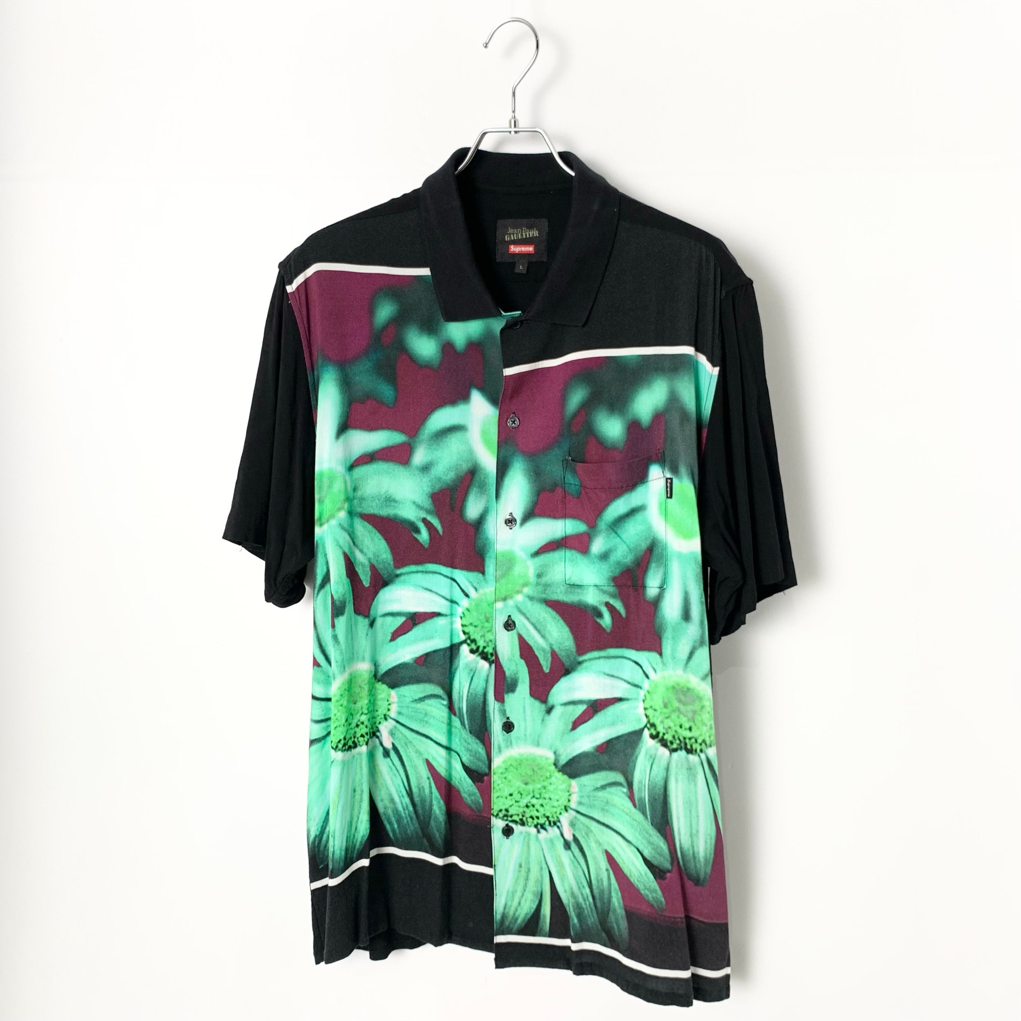 Supreme x Jean Paul Gaultier Flower Power Rayon Shirt "Black"