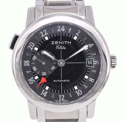 値下 ゼニス ZENITH 01/02.0451.682 ポートロワイヤル エリート デイト 自動巻き メンズ 美品 箱・保証書付き D#144072