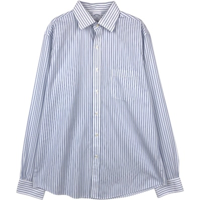 古着 ブルックスブラザーズ Brooks Brothers 1818 REGENT FIT 長袖 ストライプシャツ メンズM相当/eaa666469