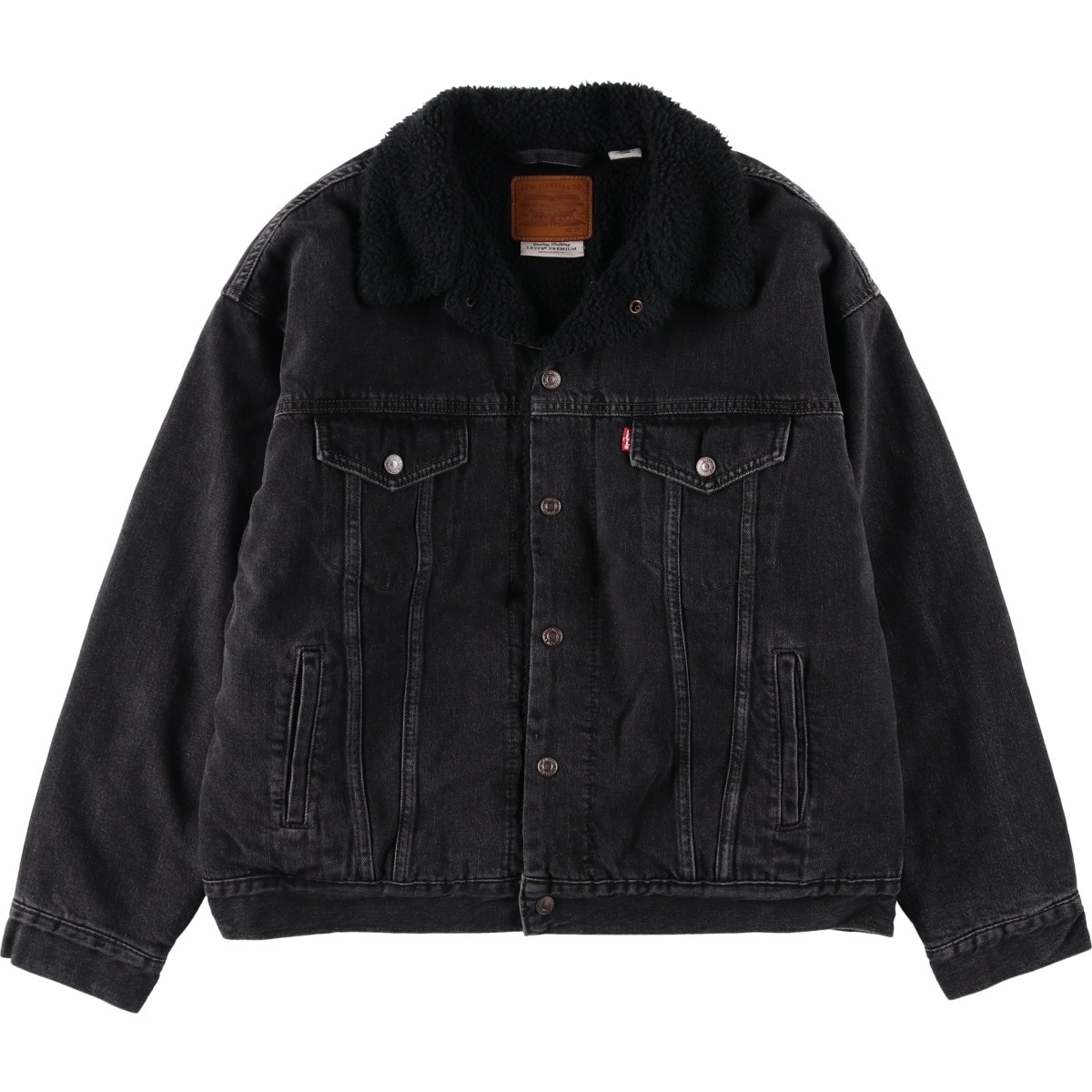 古着 リーバイス Levi's LEVI'S PREMIUM 中綿入り ブラックデニムボアジャケット メンズM相当/eaa645706