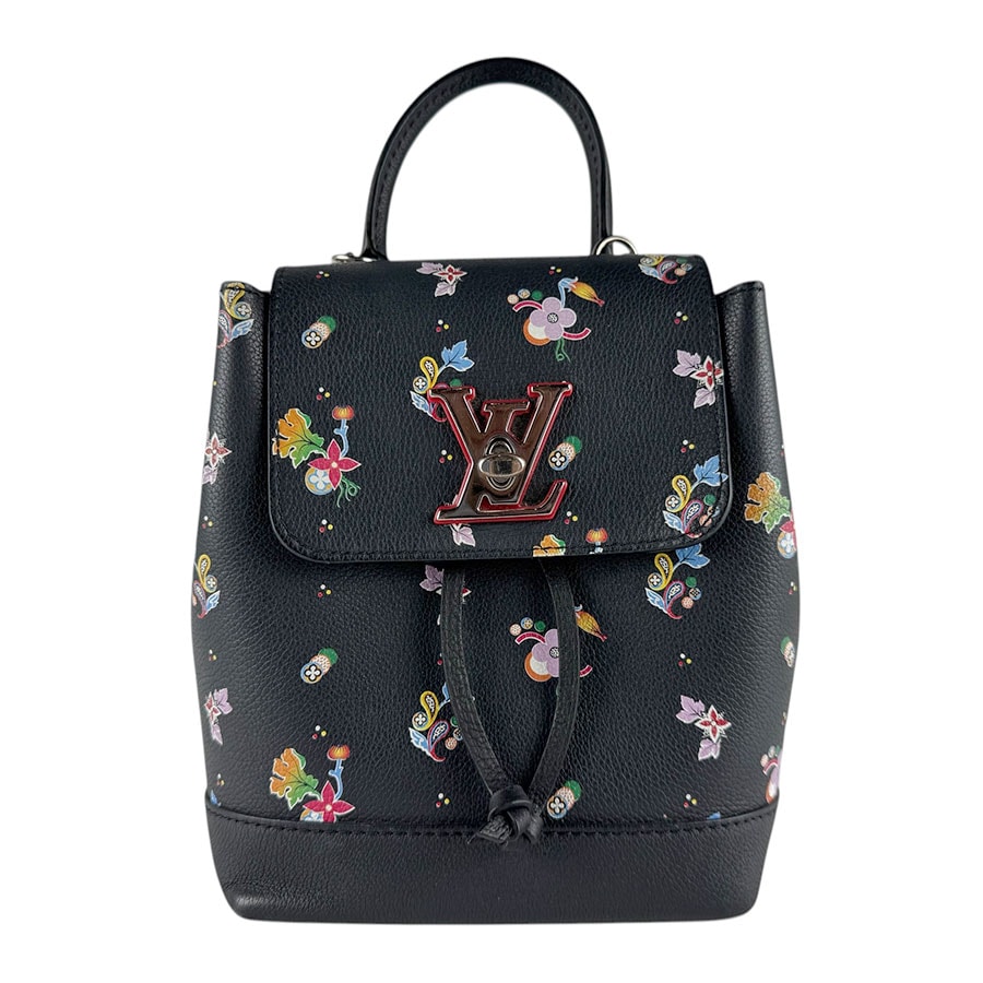 ルイ ヴィトン LOUIS VUITTON リュック ロック ミー バックパック レザー ブラック/マルチカラー レディース M54848【中古】 z9349