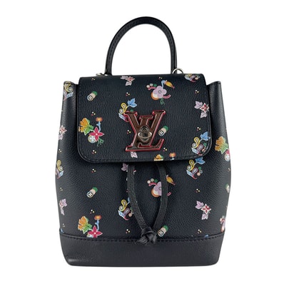 ルイ ヴィトン LOUIS VUITTON リュック ロック ミー バックパック レザー ブラック/マルチカラー レディース M54848【中古】 z9349