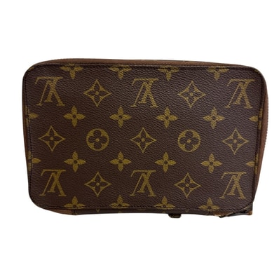ルイヴィトン LOUIS VUITTON ポーチ モノグラム ポシェット モンテカルロ バニティ ヴィンテージ メイク 化粧 アクセサリー M47350 ブラウン