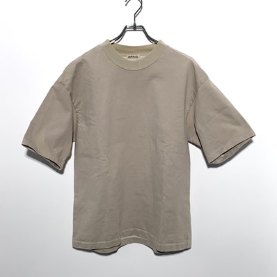 AURALEE Stand Up Tee "Pale Gray"