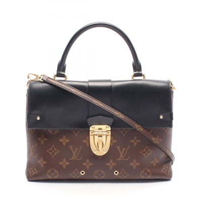 ルイ・ヴィトン LOUIS VUITTON ワンハンドル フラップバッグ MM 2WAY ハンドバッグ バッグ PVCコーティングキャンバス レザー モノグラム ノワール レディース ブラウン系 / ブラック系 M43125 【中古】