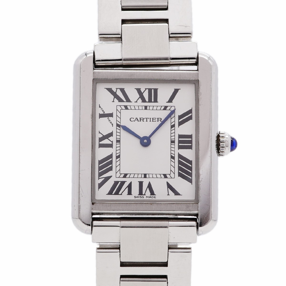 【6wib0143】カルティエ タンク ソロ SM W5200013 シルバー文字盤【中古】腕時計 レディース
