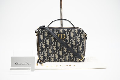 美品 Christian Louboutin クリスチャンルブタン キャンバス OBLIQUE 30 モンテーニュ ショルダーバッグ S2141UTZQ 2wayショルダーバッグ ネイビー キャンバス レディース