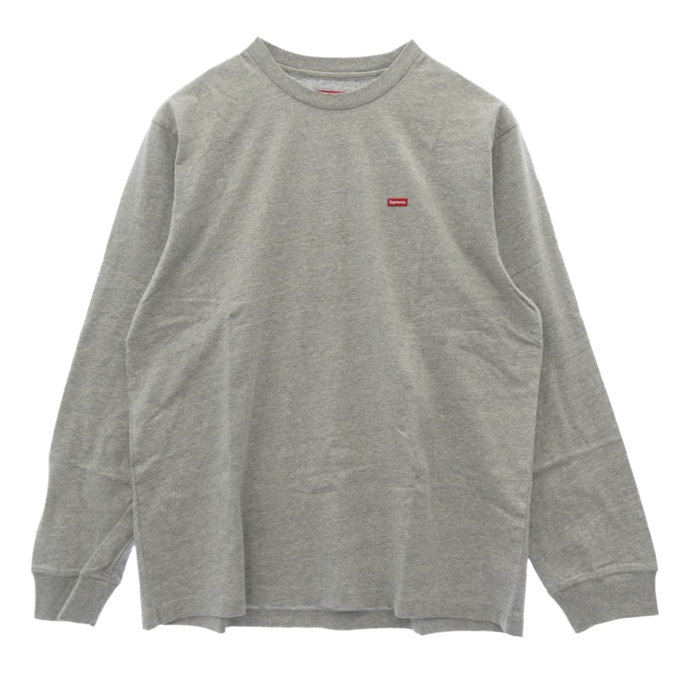 Supreme シュプリーム カットソー 23AW Small Box L/S Tee スモールボックス ロングスリーブ 長袖 Tシャツ カットソー グレー系 M【極上美品】【中古】