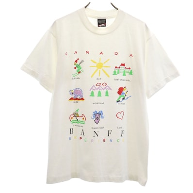 FRUIT OF THE LOOM フルーツオブザルーム 90s カナダ製 オールド 半袖 Tシャツ M 白 BEST シングルステッチ