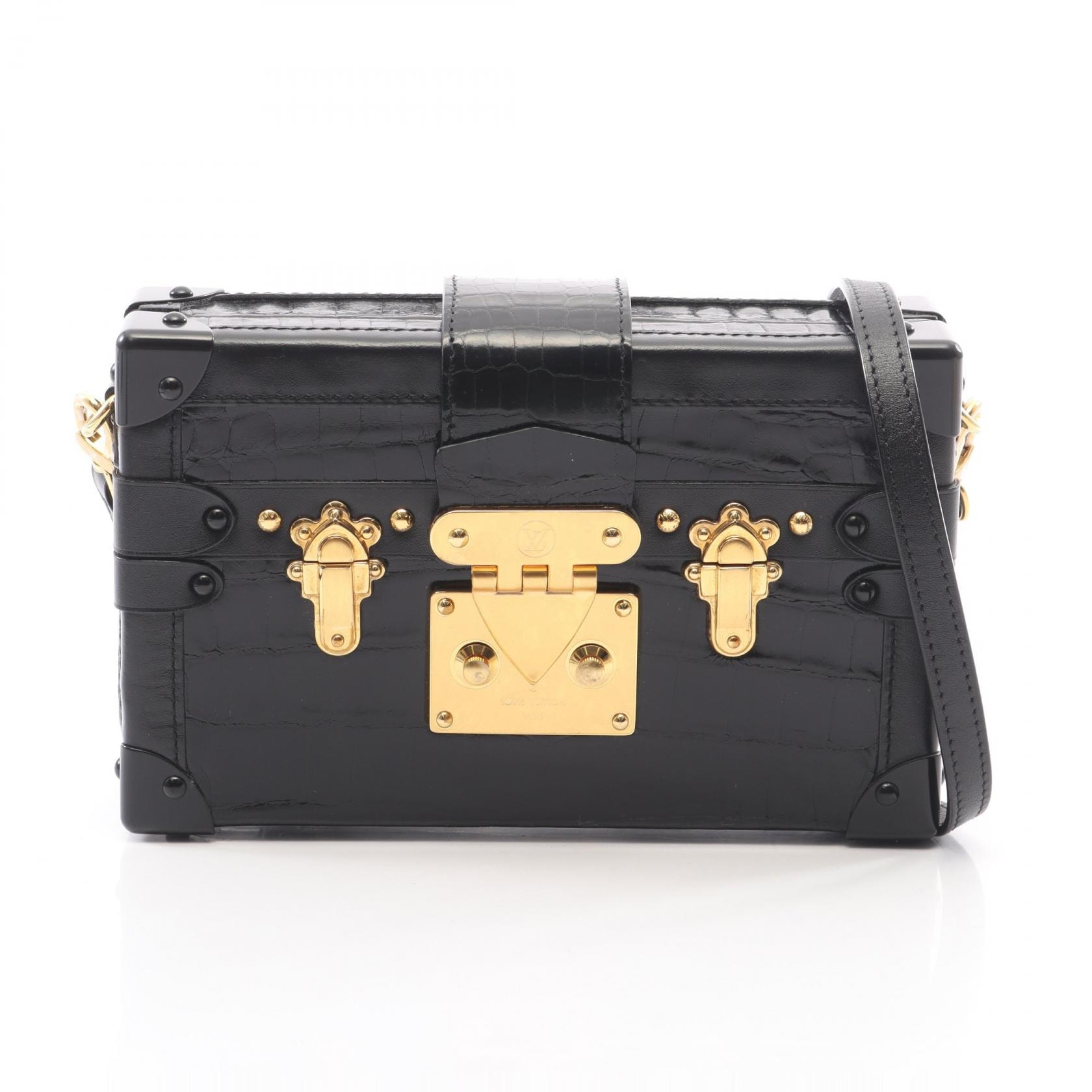 ルイ・ヴィトン LOUIS VUITTON プティット マル ノワール ショルダーバッグ バッグ エキゾチックレザー レディース ブラック系 【中古】