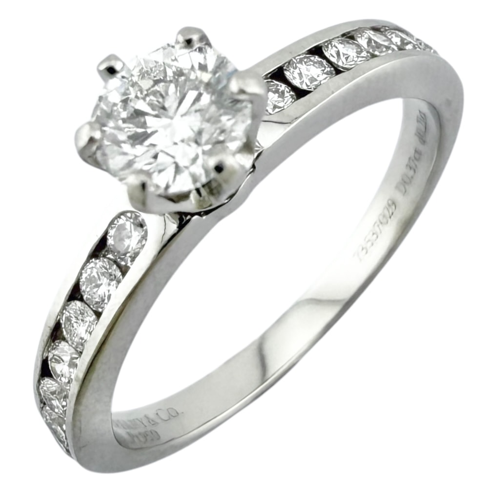 ティファニー ソリティア リング 指輪 11号 Pt950プラチナ ダイヤモンド レディース TIFFANY&Co. 中古