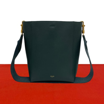 CELINE セリーヌ サングルバケット レザー ショルダーバッグ グリーン
30273