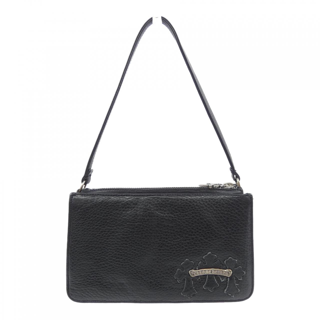 Chrome Hearts Cemetery Patch Leather Handbag "Black"