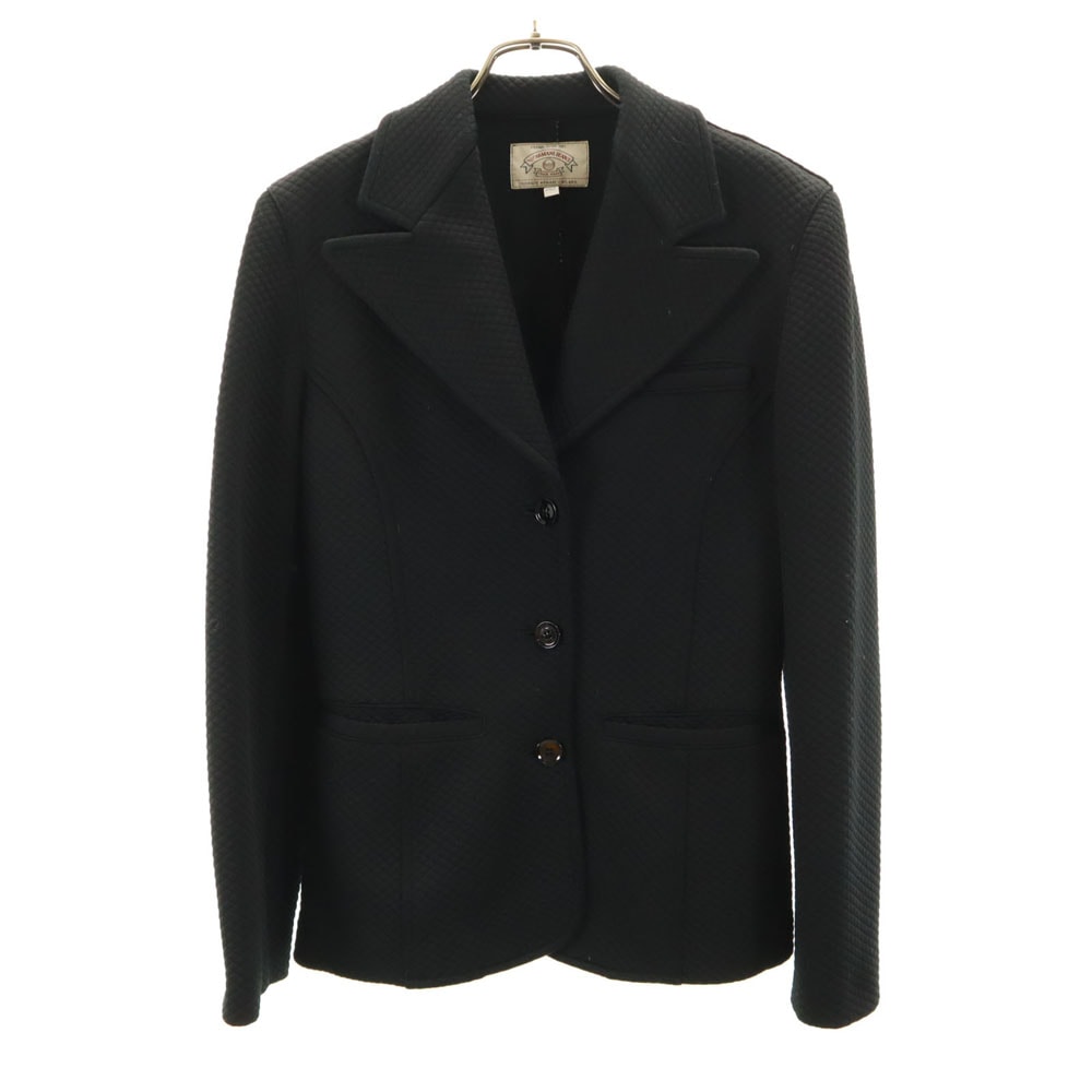 ARMANI JEANS アルマーニジーンズ 90s オールド キルティング テーラードジャケット 40 チャコールブラック ブレザー