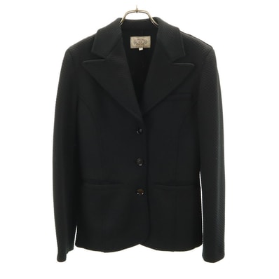 ARMANI JEANS アルマーニジーンズ 90s オールド キルティング テーラードジャケット 40 チャコールブラック ブレザー