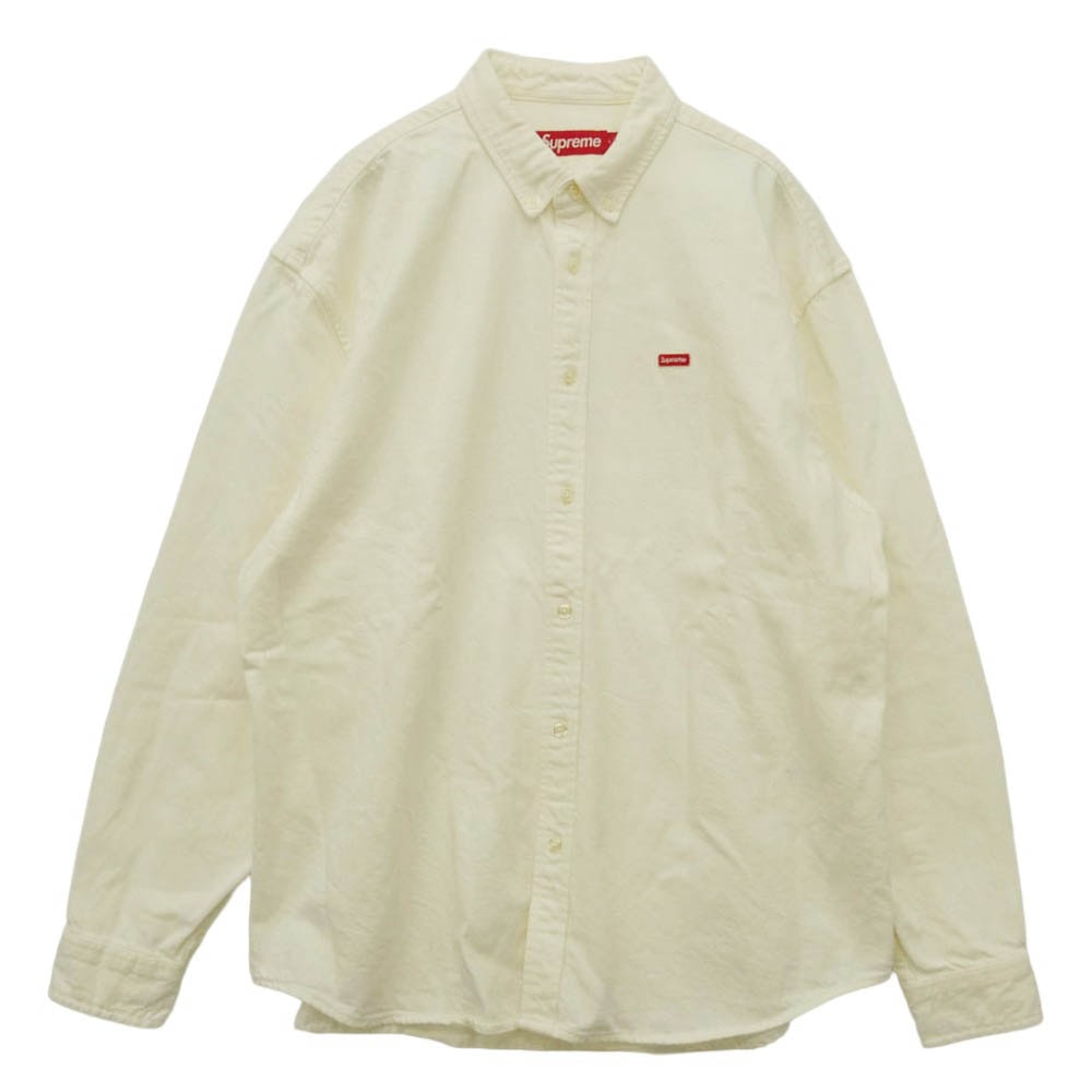 Supreme シュプリーム 25AW Small Box Denim Shirt スモールボックス ボタンダウン デニム 長袖 シャツ オフホワイト系 L【中古】