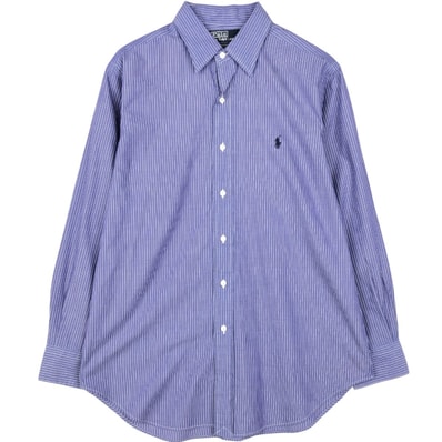 古着 ラルフローレン Ralph Lauren POLO by Ralph Lauren ANDREW 長袖 コットンストライプシャツ メンズM相当/eaa676772