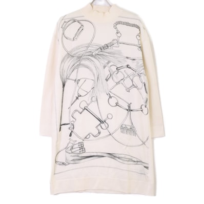 エルメス 美品 ルメール期 シルク切替 シルクカシミヤニット 44