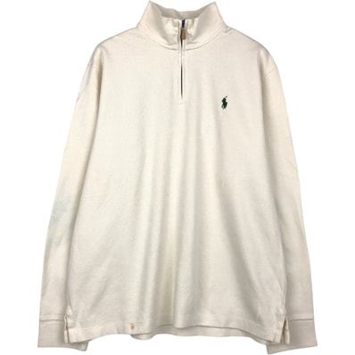 古着 ラルフローレン Ralph Lauren POLO RALPH LAUREN ESTATE RIB リブ編み ハーフジップスウェットシャツ トレーナー メンズL相当/eaa660021