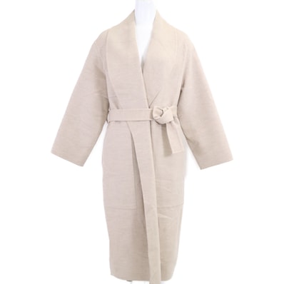 エルメス 【美品/国内正規/23AW】3E0108DZ カシミヤ100% ベルト付 ショールカラー ラップ 34
