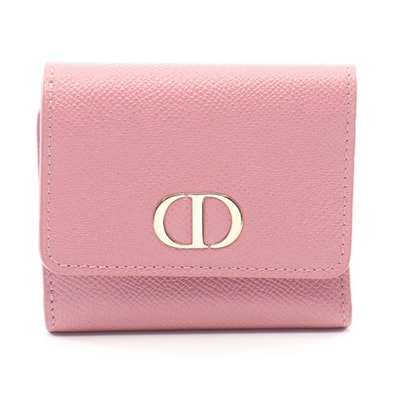 ディオール Dior CARO 三つ折り財布 財布 レザー レディース ピンク系 【中古】