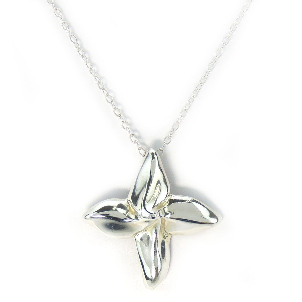 【中古】 ティファニー ネックレス ポインセチア シルバー925 約3.5g シルバー アクセサリー レディース 女性 TIFFANY&Co.