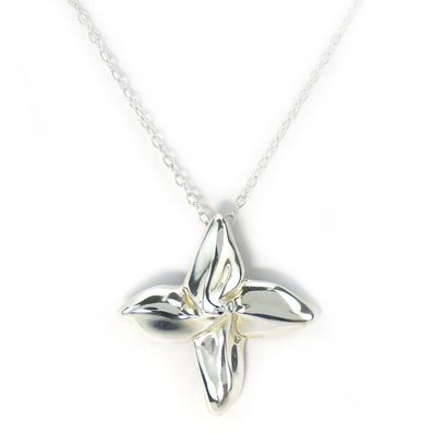 【中古】 ティファニー ネックレス ポインセチア シルバー925 約3.5g シルバー アクセサリー レディース 女性 TIFFANY&Co.