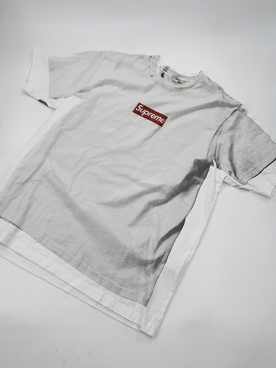 Supreme x MM6 Maison Margiela Box Logo Tee "White"