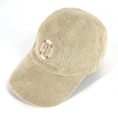 HERMES エルメス キャップ デイヴィス・ヨット ベースボールキャップ ファッションアイテム 帽子 コットン ベージュ レディース 美品【中古品】