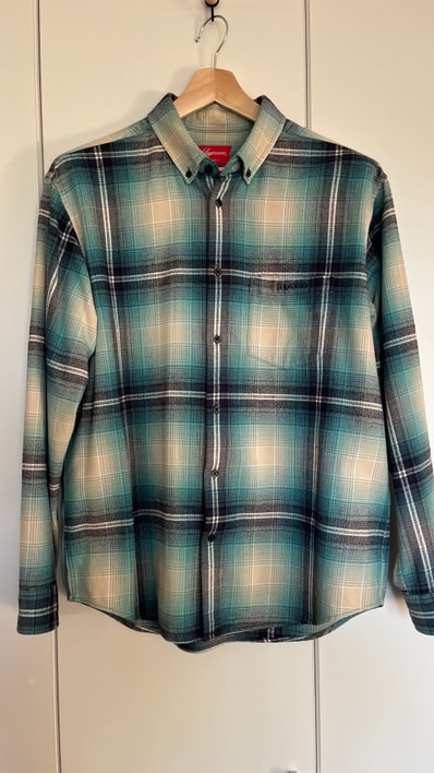 Supreme Shadow Plaid Flannel Shirt "Blue"