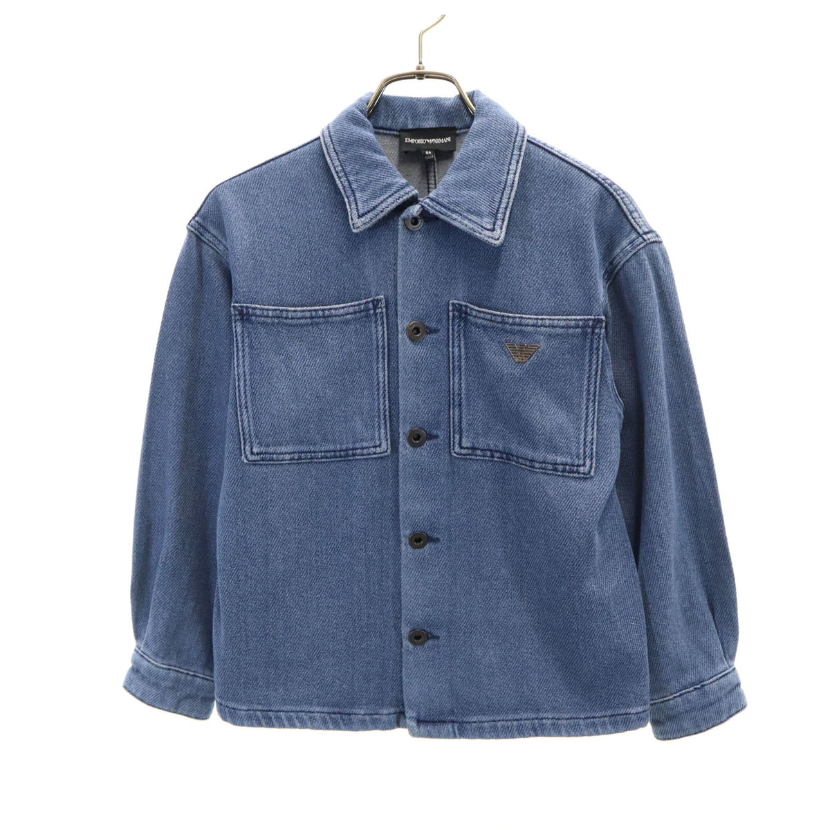 Emporio Armani エンポリオアルマーニ スウェットデニム シャツジャケット 8A ブルー