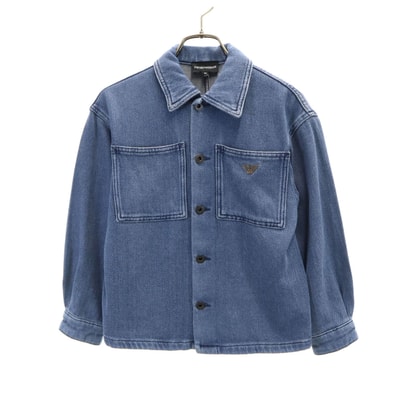 Emporio Armani エンポリオアルマーニ スウェットデニム シャツジャケット 8A ブルー