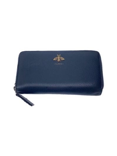 GUCCI Animalier Leather Zip Around Wallet