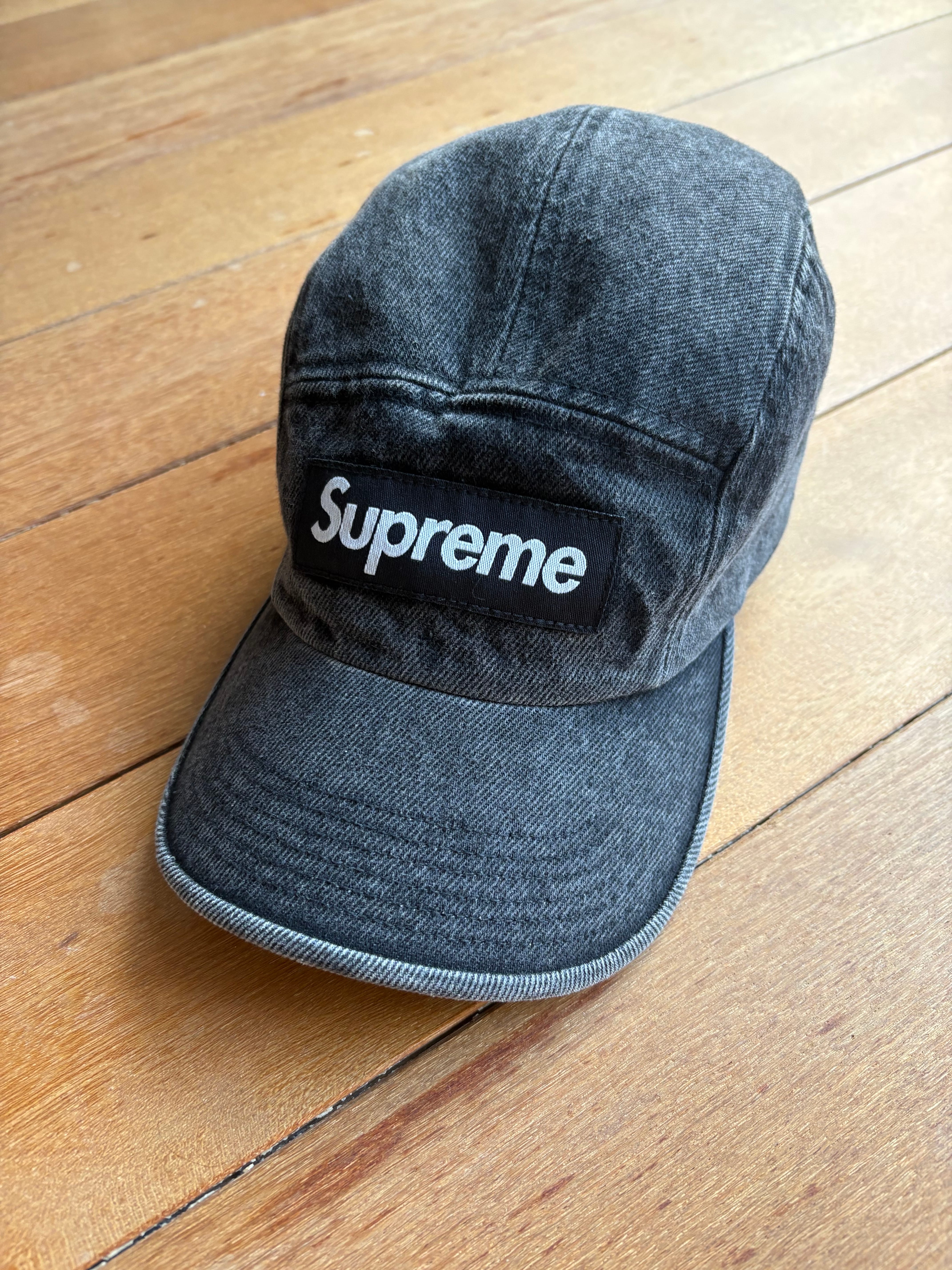 Supreme Denim Camp Cap "Black" (23SS)