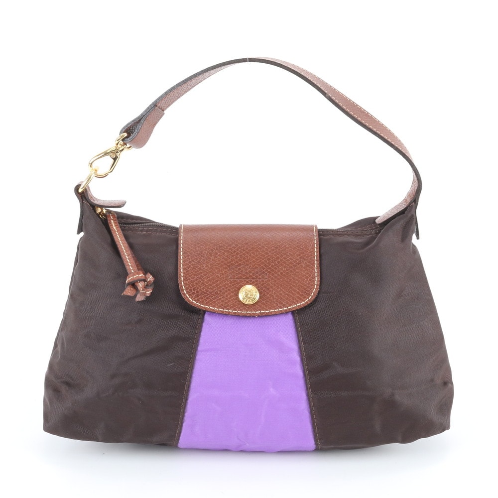 ロンシャン ル プリアージュショルダーバッグ レザー×ナイロン