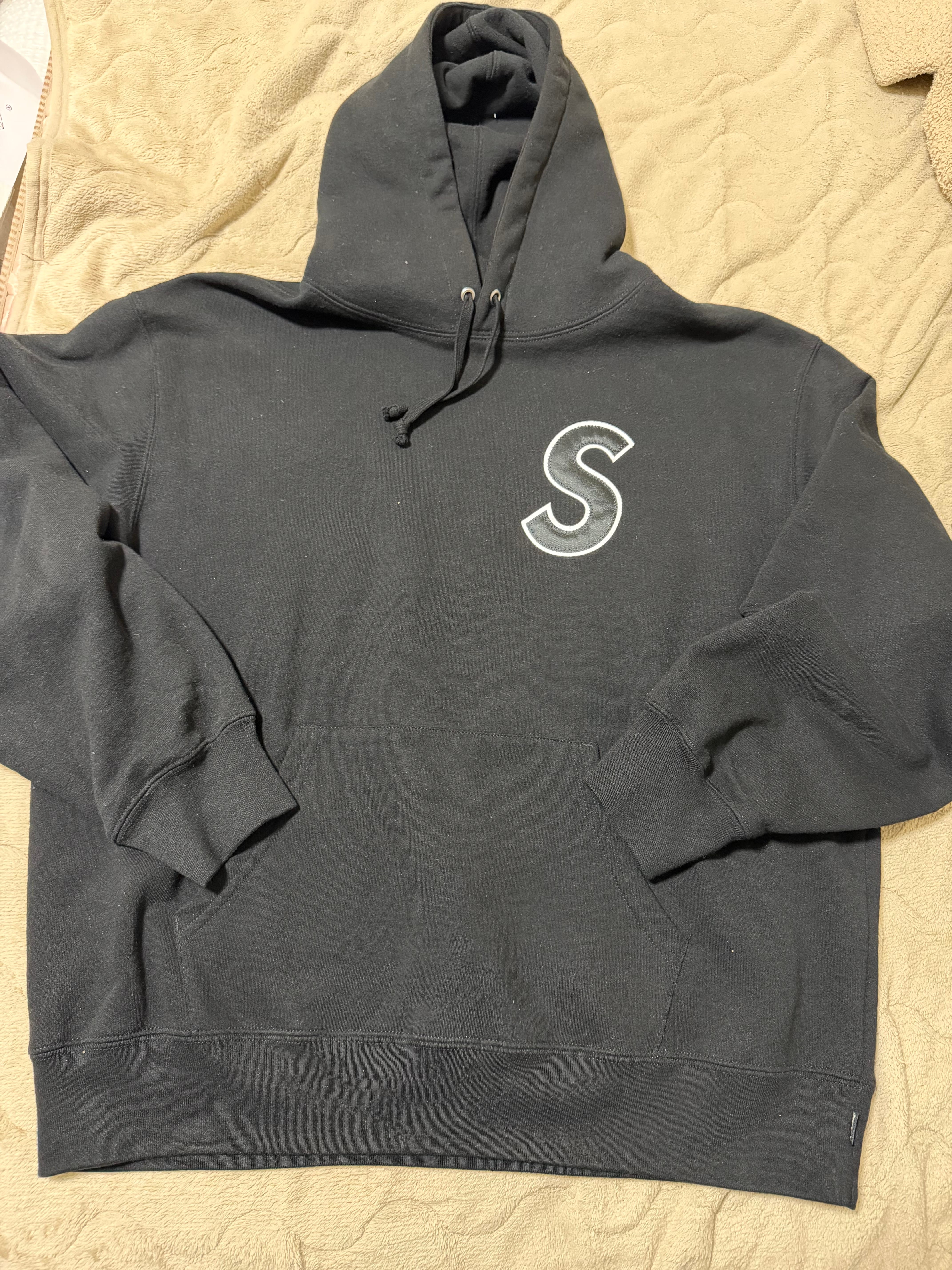 Supreme S Logo Hooded Sweatshirt "Black"