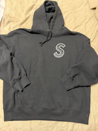 Supreme S Logo Hooded Sweatshirt "Black"