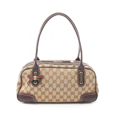 グッチ GUCCI プリンシー ショルダーバッグ バッグ キャンバス レザー レディース ベージュ系 / ブラウン系 / マルチカラー 161720 【中古】