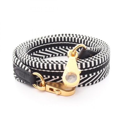 エルメス HERMES バンドリエール サングル カヴァル ショルダーストラップ アクセサリー キャンバス レザー ヴォースイフト トワル ホワイト レディース ブラック系 / ホワイト系 【中古】