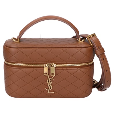 サンローランパリ 新品同様 766731 ラムスキン ギャビー ヴァニティ 2WAYバッグ