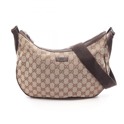 グッチ GUCCI GGキャンバス ショルダーバッグ バッグ キャンバス レザー レディース ベージュ系 / ブラウン系 122790 【中古】