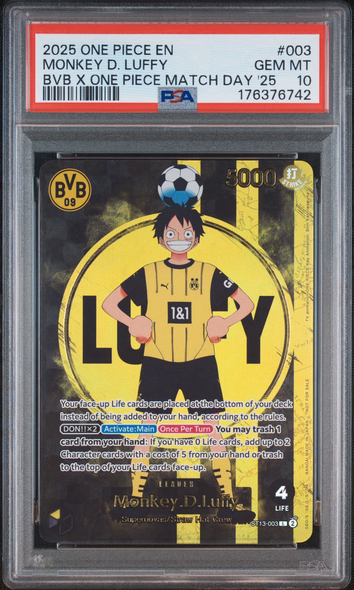 PSA10】モンキー・D・ルフィ L [ST13-003]【英語版】(プロモーション