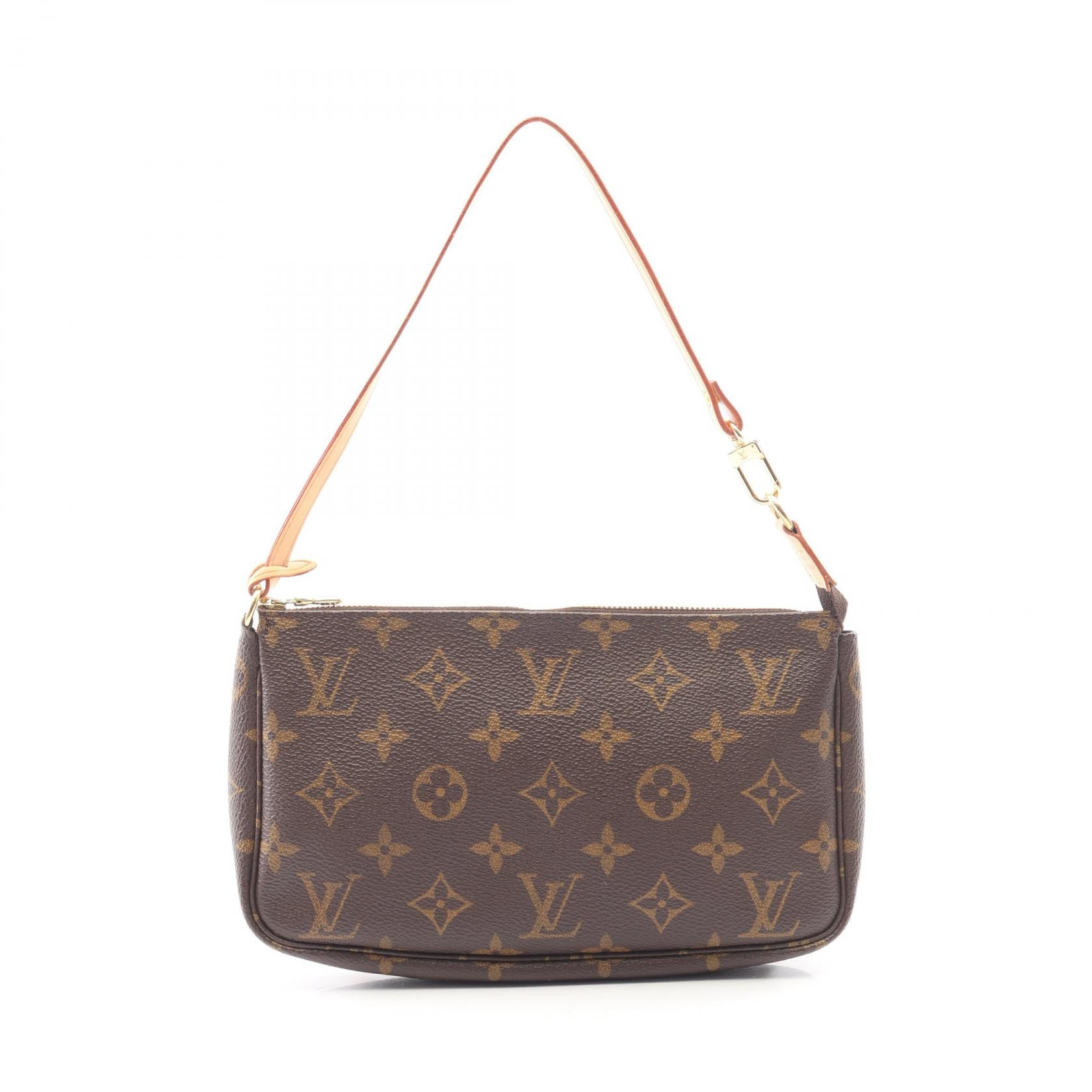 ルイ・ヴィトン LOUIS VUITTON ポシェットアクセソワール ハンドバッグ バッグ PVCコーティングキャンバス レザー モノグラム レディース ブラウン系 M51980 【中古】