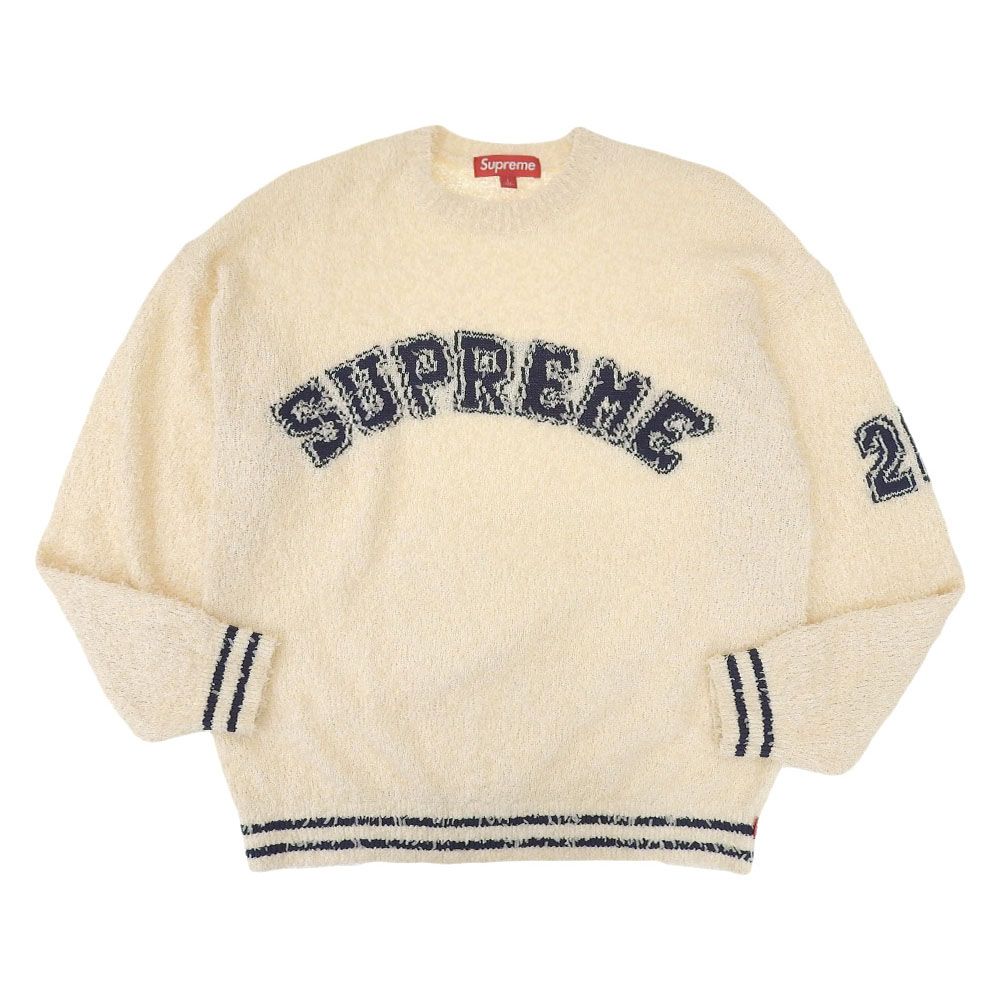 シュプリーム 新品同様 Textured Arc Sweater アーチロゴ セーター トップス メンズ アイボリー L 25SS L