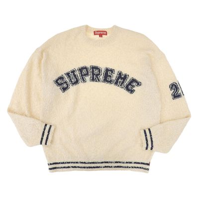 シュプリーム 新品同様 Textured Arc Sweater アーチロゴ セーター トップス メンズ アイボリー L 25SS L