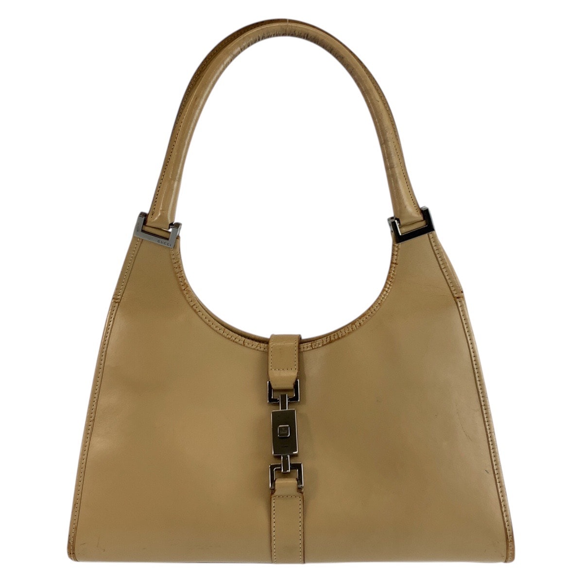 GUCCI グッチ ジャッキー ベージュ レザー ハンドバッグ ショルダーバッグ 603235 【中古】