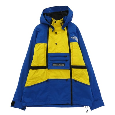 Supreme シュプリーム ノースフェイス 16SS NP01601I x The North Face Steep Tech Hooded Jacket ザノースフェイス スティープ テック フーディー ジャケット ブルー系 イエロー系 M【中古】
