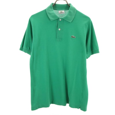 LACOSTE ラコステ 日本製 半袖 ポロシャツ 3 グリーン 鹿の子